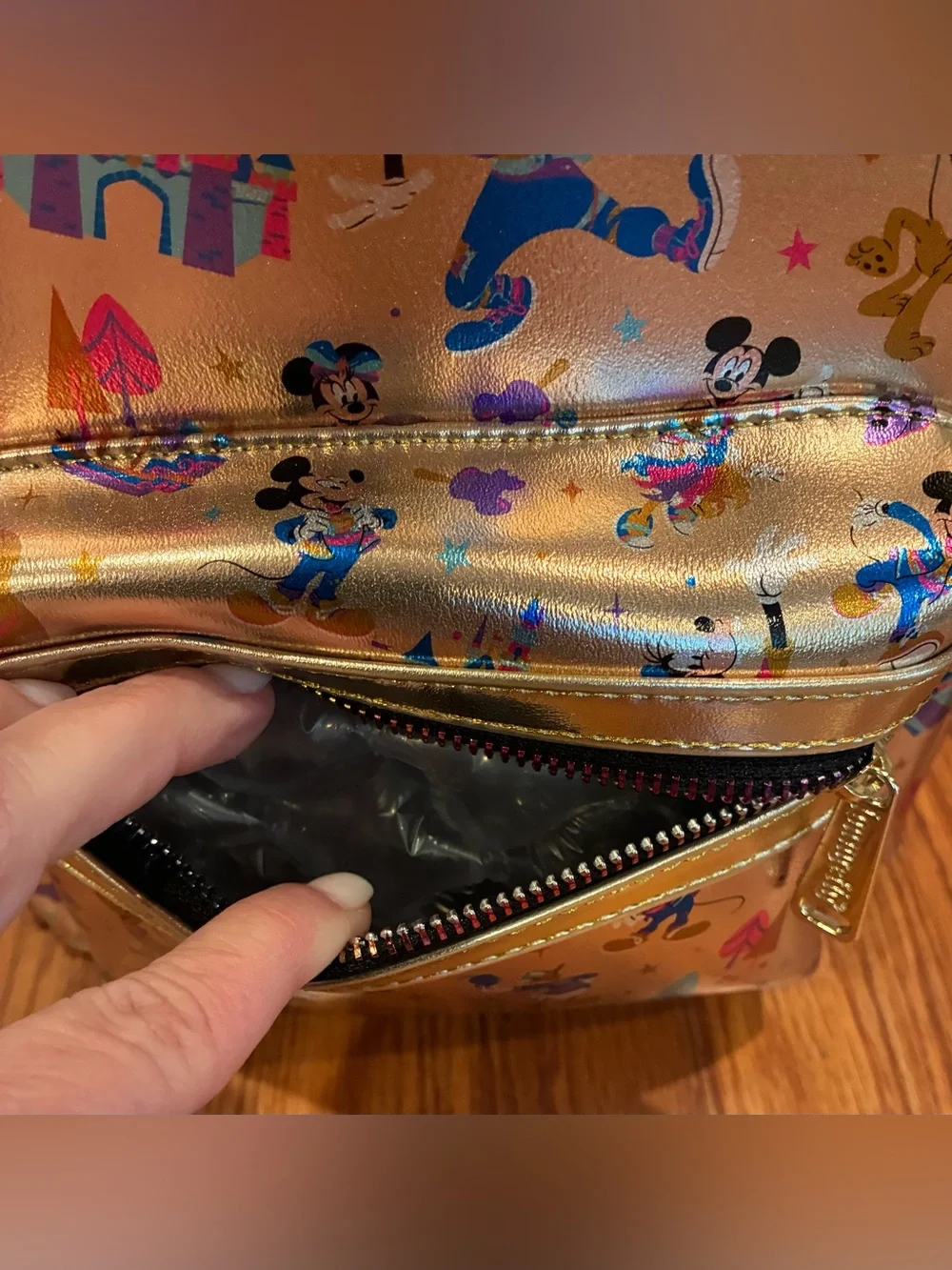 Disneyland 70th Anniversary Mickey Mouse and Friends Loungefly Backpack NWT